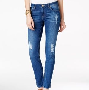 NEW Michel Kors Distressed Antique Wash Jeans